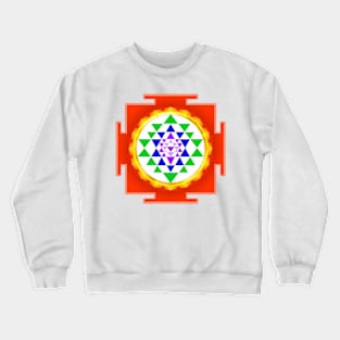 Sri Yantra With Faux Gold Foil Crewneck Sweatshirt